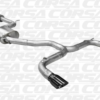 Corsa 14-16 Volkswagen GTI Mk7 Black Sport 3.0in Cat-Back Dual Rear Exit with Single Pro-Series Tips