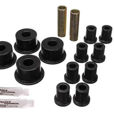 Energy Suspension 65-72 Dodge Charger (w/ 2in Main Eye) Black Rear Leaf Spring Bushing Set