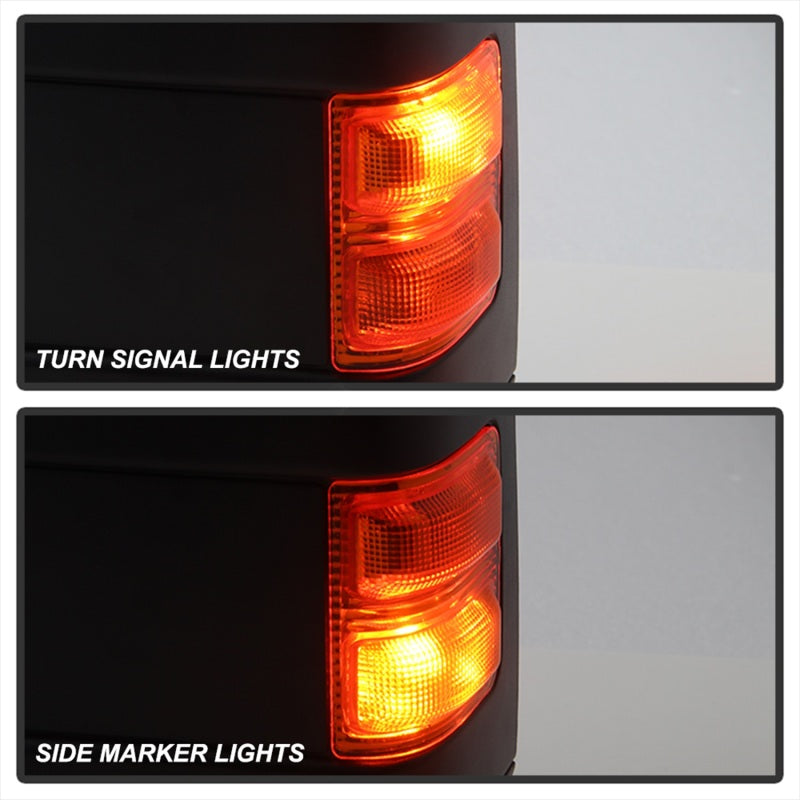 xTune Ford Superduty 08-15 L&R Extendable Power Heated Adjust Mirror Amber MIR-FDSD08S-PW-AM-SET