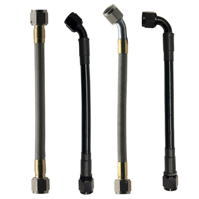 Fragola -10AN PTFE Hose Assembly Straight x 90 84in