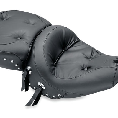 Mustang 80-88 Harley Electra Glide, Tour Glide Wide Touring 1PC Seat Regal w/Studs - Black