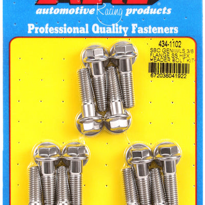 ARP Header Stud Kit SS 6pt SBC/GenIII 3/8 Flange