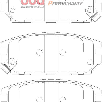 DBA 1994 Eagle Talon TSi (1st Gen) AWD XP Performance Front Brake Pads