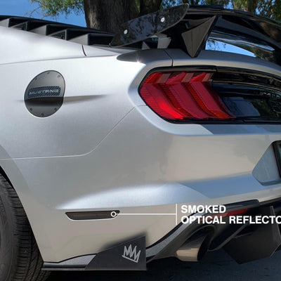 Raxiom 15-22 Ford Mustang Axial Series LED Side Marker Lights Rear (Smoked)