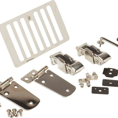 Kentrol 98-06 Jeep Wrangler TJ Hood Kit - Polished Silver