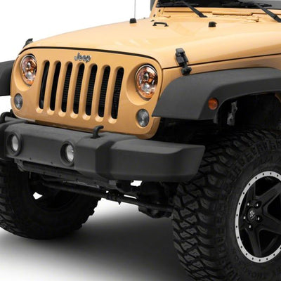 Raxiom 07-18 Jeep Wrangler JK 7-In LED Headlights Orange Housing- Clear Lens