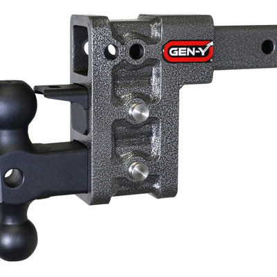 Gen-Y Mega Duty 2in Shank 5in Drop 1.5K TW 10K Hitch w/GH-031 Dual-Ball/GH-032 Pintle Lock