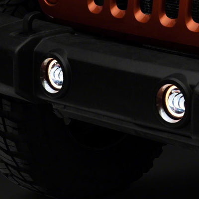 Raxiom 07-23 Jeep Wrangler JK & JL Axial Series Halo LED Fog Lights- Amber
