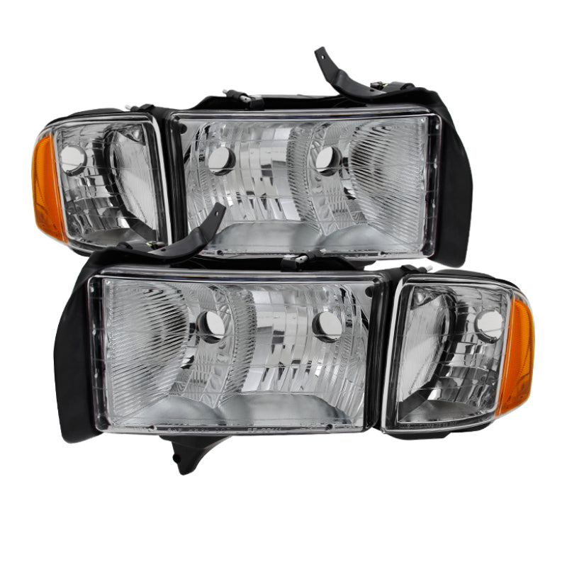 xTune Dodge Ram Sport Model Only 1999-2002 OEM Headlights Chrome HD-JH-DR99-SP-C