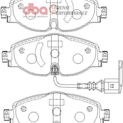 DBA 15-19 Audi A3 (w/288mm Front Rotor) XP Performance Front Brake Pads