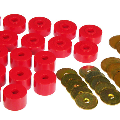 Prothane 85-89 Mitsubishi Montero Body Mount Kit - Red