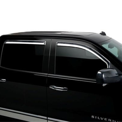 Putco 14-18 Chevy Silverado LD - 4 Door - Crew Cab Element Chrome Window Visors