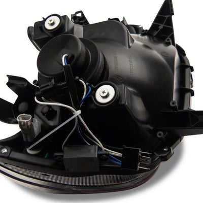 Raxiom 12-15 Toyota Tacoma Axial Series Projector Headlights w/ LED Bar- Blk Housing (Clear Lens)