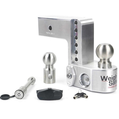 Weigh Safe 6in Drop Hitch w/Built-in Scale & 3in Shank (10K/21K GTWR) w/WS05 - Aluminum