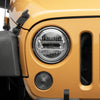 Raxiom 97-18 Jeep Wrangler TJ & JK Axial 7-In LED Headlights w/ DRL- Chrome Housing (Clear Lens)