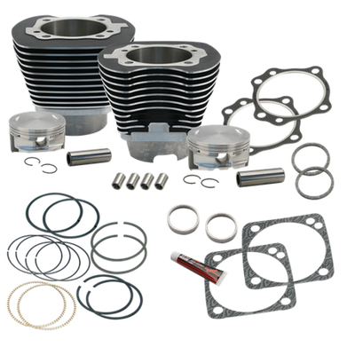 S&S Cycle 99-06 BT 4 1/8in Bore Cylinder & Pistons Kit For Early Production S&S T117 Engine - WBlack