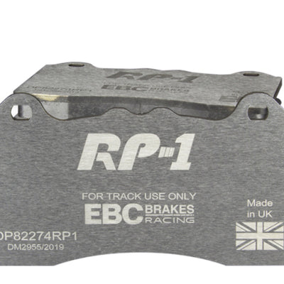 EBC Racing 2016+ Porsche 911 (991/2 w/Cast Iron Rotors) 3.0TT RP-1 Race Front Brake Pads