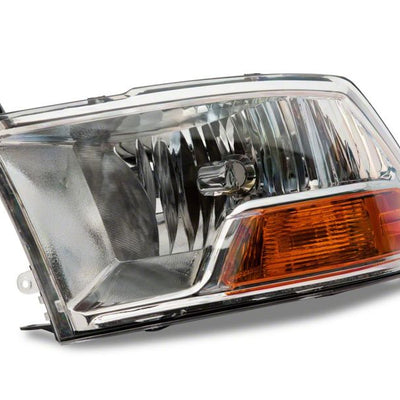 Raxiom 09-18 Dodge RAM 1500 Axial OEM Rep Headlights w/ Single Bulb- Chrome Housing (Clear Lens)