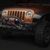 Raxiom 97-18 Jeep Wrangler TJ & JK 6-LED Headlights w/ Partial Halo- Blk Housing (Clear Lens)