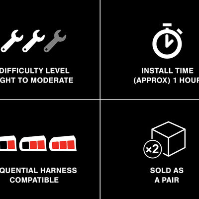 Raxiom 99-04 Ford Mustang Excluding 99-01 Cobra Icon LED Tail Lights- Black Housing (Smoked Lens)