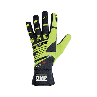 OMP KS-3 Gloves Yellow/Black - Size Xs