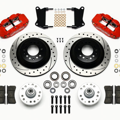 Wilwood Narrow Superlite 6R Front Hub & 1PC Rtr Kit 12.88in Drilled -Red 67-69 Camaro 64-72 Nova