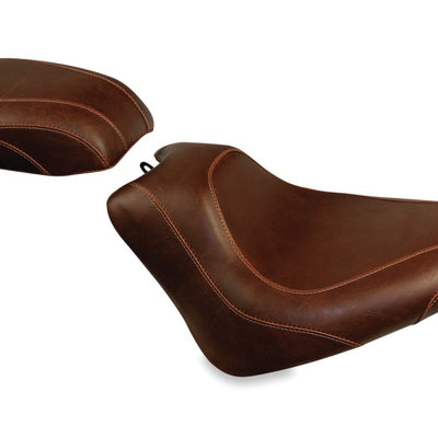 Mustang 11-13 Harley Blackline, 12-17 Slim/Slim S Tripper Solo Seat - Distressed Brown
