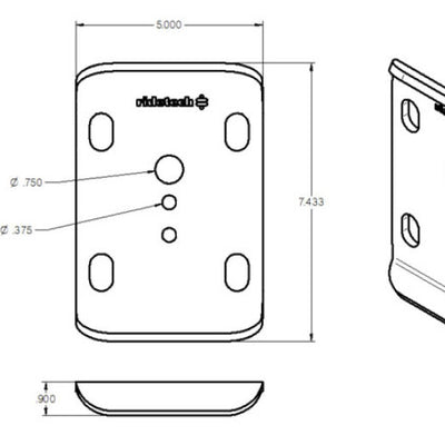 Ridetech U-Bolt Plate for 3in Axle Tube