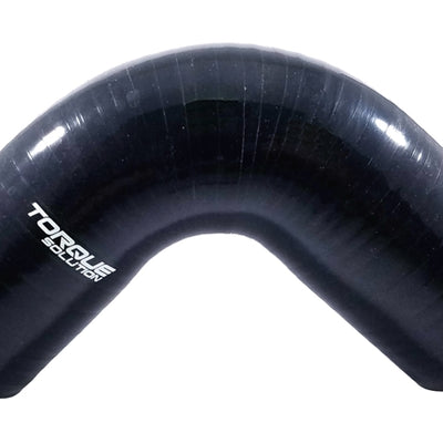 Torque Solution 90 Degree Silicone Elbow: 2 inch Black Universal