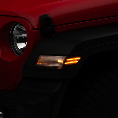 Raxiom 18-23 Jeep Wrangler JL Axial Series LED Fender Flare Marker Lights- Smoked