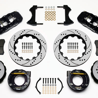 Wilwood AERO4 Rear P-Brake Kit 14.00in Drilled Chevy C-10 2.42 Offset 5-lug