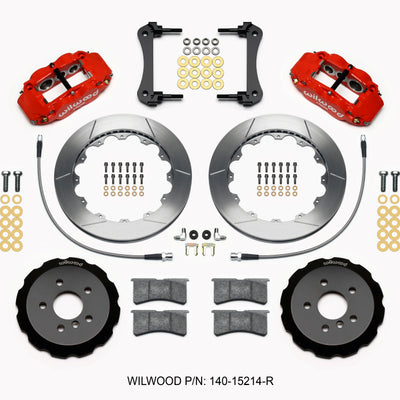 Wilwood Narrow Superlite 6R Front Hat Kit 12.88in Red 2014-2015 Mini Cooper w/Lines