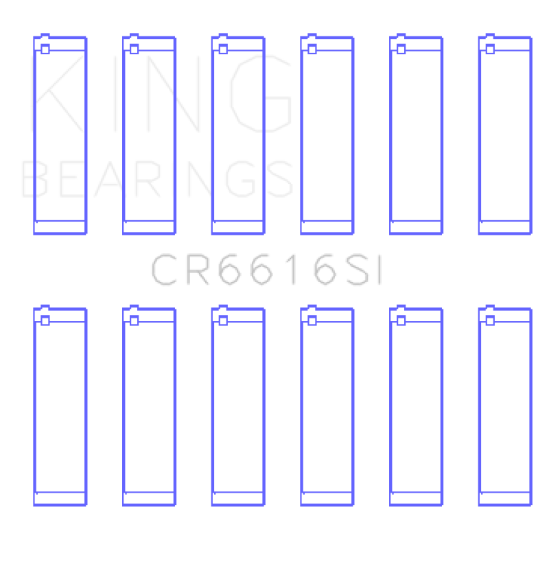 King Engine Bearings Buick / Chevrolet V6 (STD Size) SI-Series Connecting Rod Bearings Set of 6