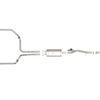 aFe Gemini XV 3in 304 SS Cat-Back Exhaust w/ Cutout 19-21 GM Silverado/Sierra 1500 V8- w/ Black Tips