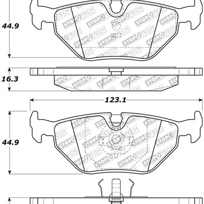 StopTech Street Touring 87-99 BMW M3 / 89-93 M5 Rear Street Street Touring Brake Pads