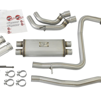 aFe POWER Rebel Series 2-1/2in 409 SS Cat Back Exhaust w/ Polished Tips 16-17 Nissan Titan V8 5.6L