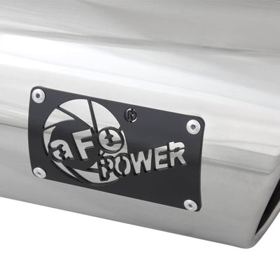 aFe MACH Force-XP 304 SS Single Wall Polished Exhaust Tip Pair 4in Inlet x 6in Outlet x 15in L