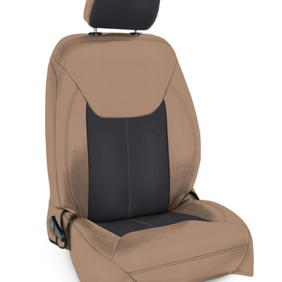 PRP 13-18 Jeep Wrangler JK Front Seat Covers/2 door or 4 door (Pair) - Black/Tan