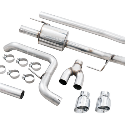 AWE 0FG 21+ Ford F150 Dual Side Exit Cat-Back Exhaust- 4.5in Chrome Silver Tips