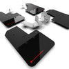 Rally Armor 21-24 Ford Bronco (Plstc Bmpr - NO Rptr/Sprt - NO RR/RB) Blk Mud Flap w/Red Logo